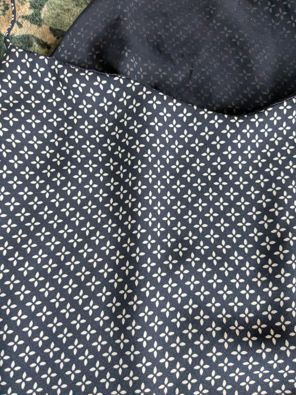 Ann Taylor LOFT Navy Geo-Print Halter Cami - Picture 5 of 5